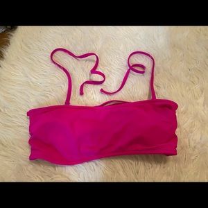 pink strapless swimsuit (can be worn with straps)